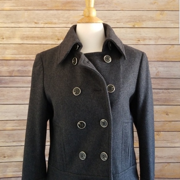 {Express} Cropped Peacoat - Picture 1 of 4